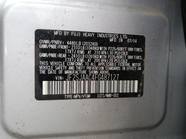 Photo 12 VIN: JF2SJAAC4FG487127 - SUBARU FORESTER 2 