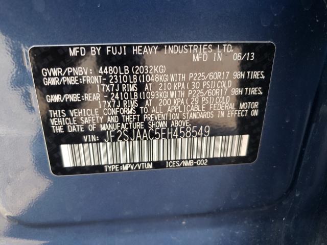 Photo 9 VIN: JF2SJAAC5EH458549 - SUBARU FORESTER 2 