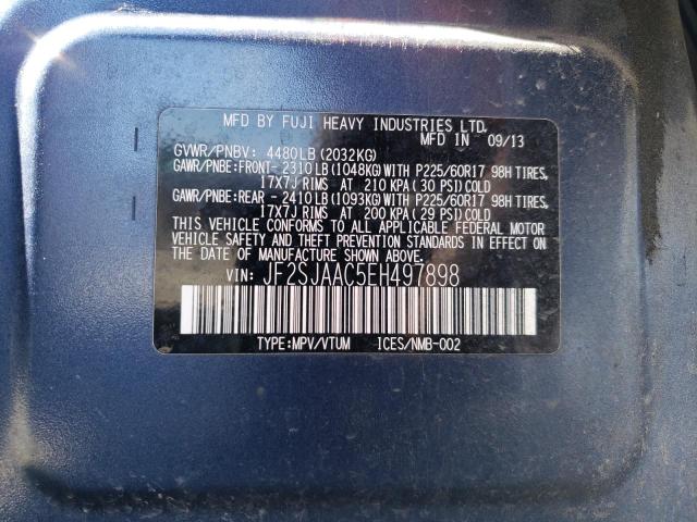 Photo 12 VIN: JF2SJAAC5EH497898 - SUBARU FORESTER 