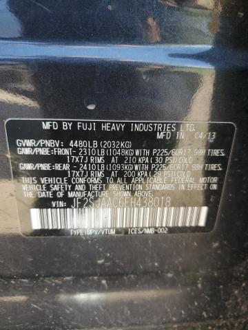 Photo 12 VIN: JF2SJAAC6EH438018 - SUBARU FORESTER 2 