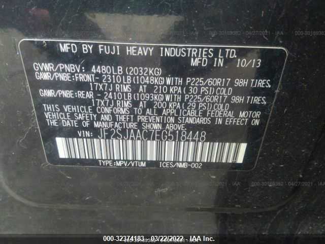 Photo 8 VIN: JF2SJAAC7EG518448 - SUBARU FORESTER 