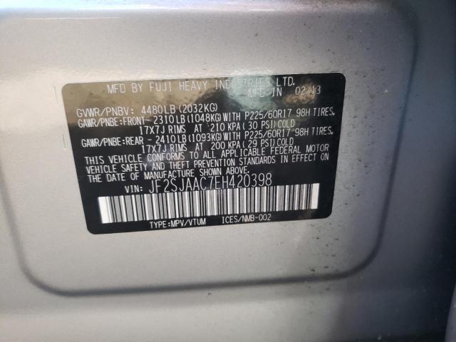 Photo 9 VIN: JF2SJAAC7EH420398 - SUBARU FORESTER 2 