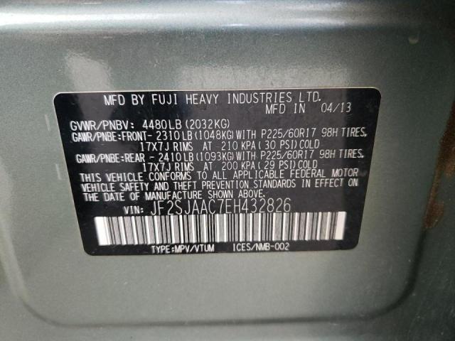 Photo 9 VIN: JF2SJAAC7EH432826 - SUBARU FORESTER 2 