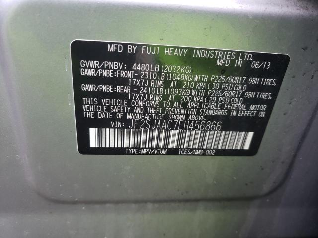 Photo 12 VIN: JF2SJAAC7EH456866 - SUBARU FORESTER 2 