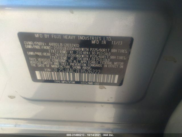 Photo 8 VIN: JF2SJAAC7EH526222 - SUBARU FORESTER 