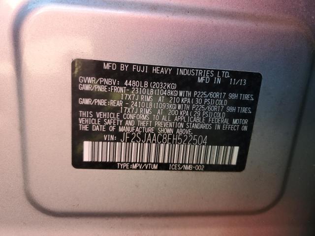 Photo 12 VIN: JF2SJAAC8EH522504 - SUBARU FORESTER 2 