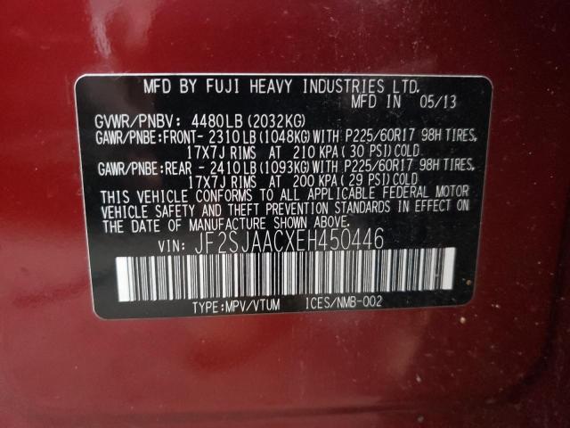 Photo 9 VIN: JF2SJAACXEH450446 - SUBARU FORESTER 2 