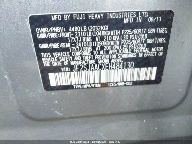 Photo 8 VIN: JF2SJAACXEH484130 - SUBARU FORESTER 