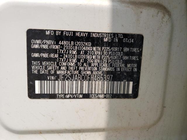 Photo 11 VIN: JF2SJABC0FH485397 - SUBARU FORESTER 2 