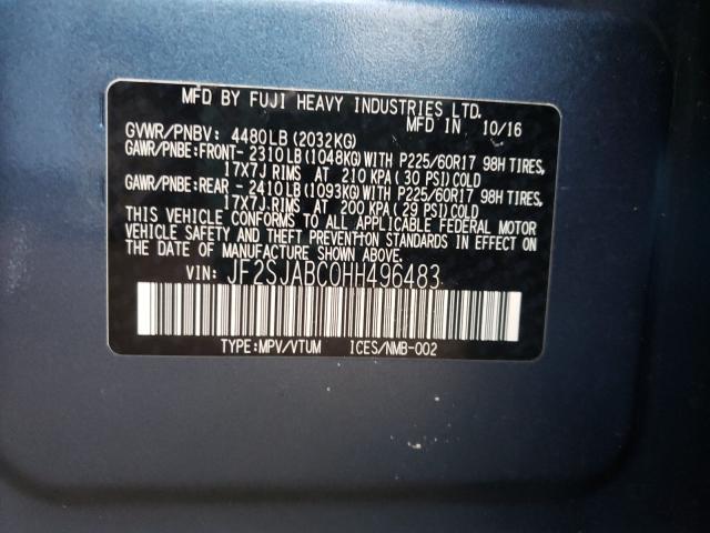 Photo 9 VIN: JF2SJABC0HH496483 - SUBARU FORESTER 2 