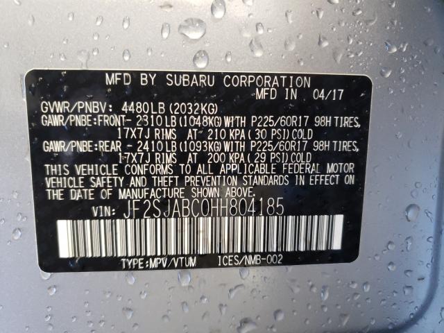 Photo 9 VIN: JF2SJABC0HH804185 - SUBARU FORESTER 2 