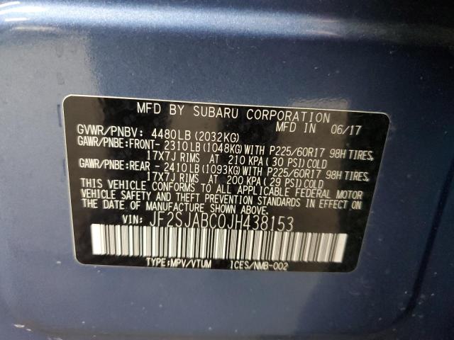 Photo 12 VIN: JF2SJABC0JH438153 - SUBARU FORESTER 2 