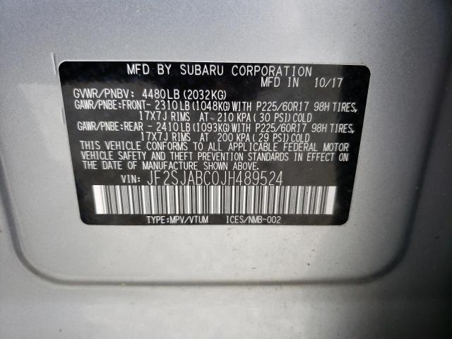 Photo 11 VIN: JF2SJABC0JH489524 - SUBARU FORESTER 2 