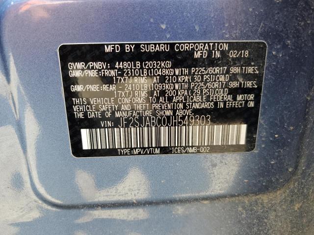 Photo 13 VIN: JF2SJABC0JH549303 - SUBARU FORESTER 2 