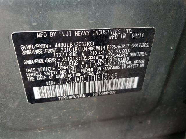 Photo 9 VIN: JF2SJABC1FH518245 - SUBARU FORESTER 2 