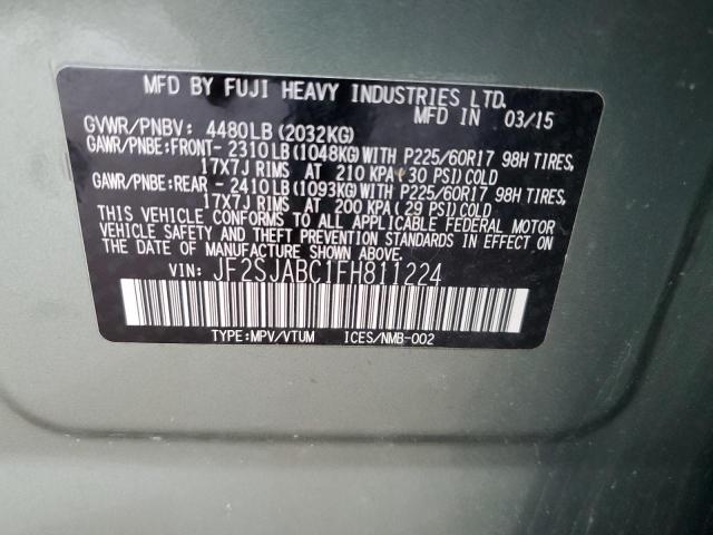 Photo 12 VIN: JF2SJABC1FH811224 - SUBARU FORESTER 2 