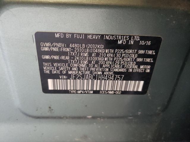 Photo 12 VIN: JF2SJABC1HH494757 - SUBARU FORESTER 2 