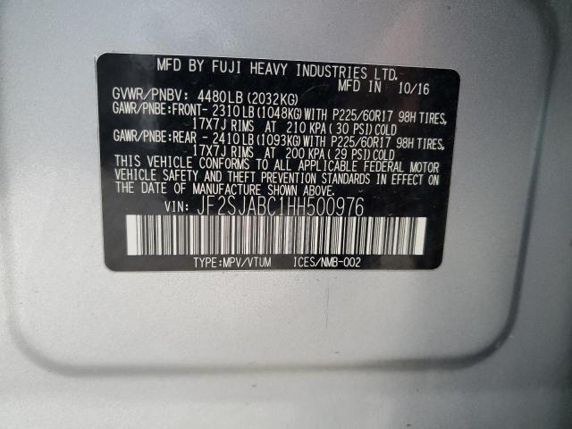 Photo 12 VIN: JF2SJABC1HH500976 - SUBARU FORESTER 