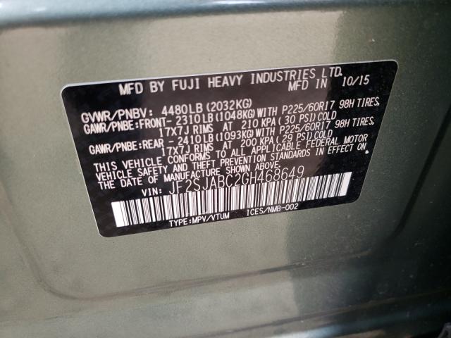 Photo 9 VIN: JF2SJABC2GH468649 - SUBARU FORESTER 2 