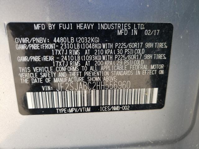 Photo 9 VIN: JF2SJABC2HH556960 - SUBARU FORESTER 2 