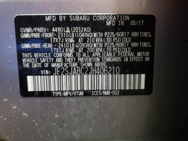 Photo 9 VIN: JF2SJABC2JH406210 - SUBARU FORESTER 2 