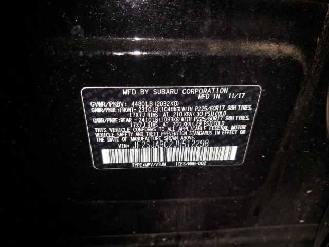 Photo 9 VIN: JF2SJABC2JH512298 - SUBARU FORESTER 2 