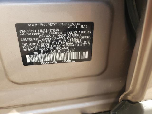 Photo 9 VIN: JF2SJABC3GH514716 - SUBARU FORESTER 2 