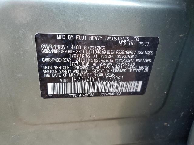 Photo 11 VIN: JF2SJABC3HH579261 - SUBARU FORESTER 2 