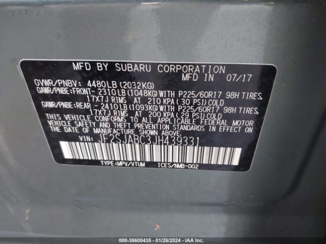 Photo 8 VIN: JF2SJABC3JH439331 - SUBARU FORESTER 