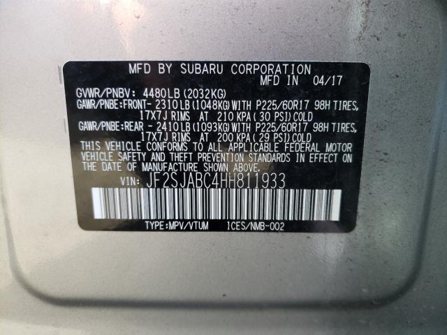 Photo 9 VIN: JF2SJABC4HH811933 - SUBARU FORESTER 