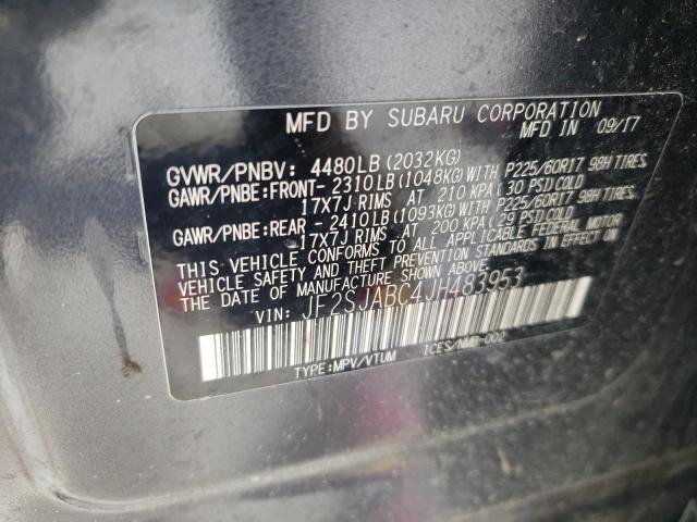 Photo 9 VIN: JF2SJABC4JH483953 - SUBARU FORESTER 2 