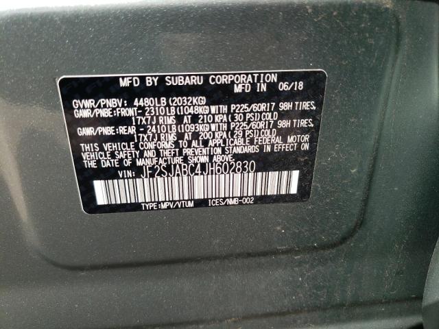 Photo 9 VIN: JF2SJABC4JH602830 - SUBARU FORESTER 2 