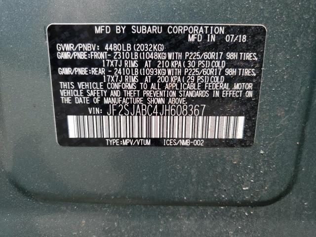 Photo 12 VIN: JF2SJABC4JH608367 - SUBARU FORESTER 2 