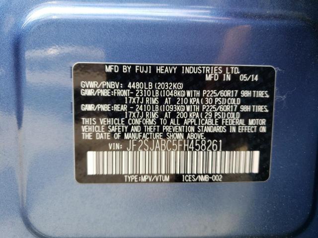 Photo 11 VIN: JF2SJABC5FH458261 - SUBARU FORESTER 