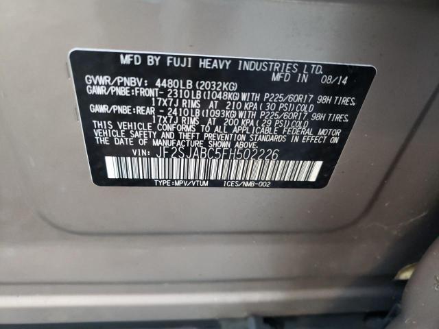 Photo 11 VIN: JF2SJABC5FH502226 - SUBARU FORESTER 