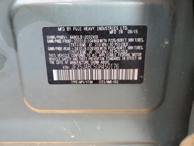 Photo 13 VIN: JF2SJABC5GH450176 - SUBARU FORESTER 2 