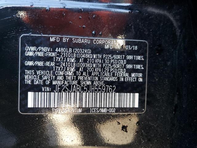 Photo 13 VIN: JF2SJABC5JH559762 - SUBARU FORESTER 