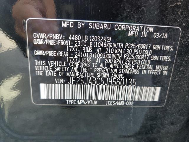 Photo 11 VIN: JF2SJABC5JH560135 - SUBARU FORESTER 2 