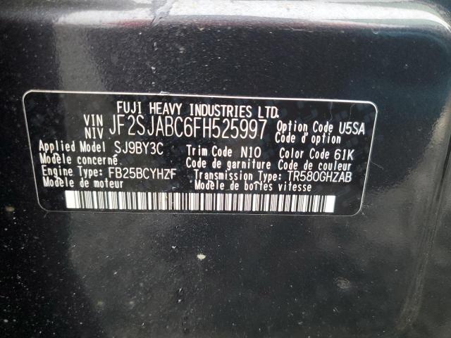 Photo 11 VIN: JF2SJABC6FH525997 - SUBARU FORESTER 