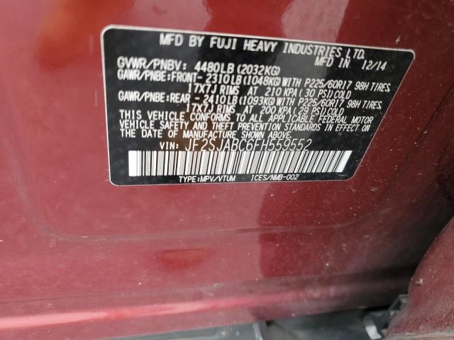 Photo 12 VIN: JF2SJABC6FH559552 - SUBARU FORESTER 2 