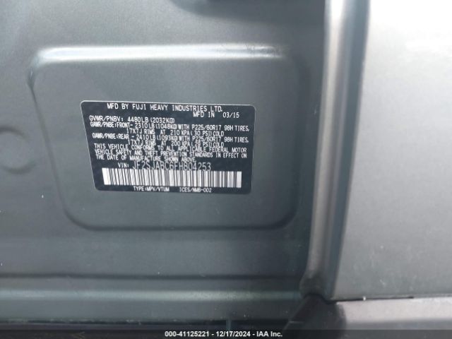 Photo 8 VIN: JF2SJABC6FH804253 - SUBARU FORESTER 