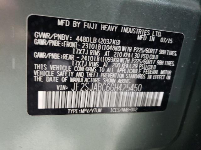 Photo 12 VIN: JF2SJABC6GH425450 - SUBARU FORESTER 2 