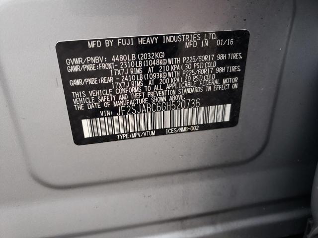 Photo 9 VIN: JF2SJABC6GH520736 - SUBARU FORESTER 2 