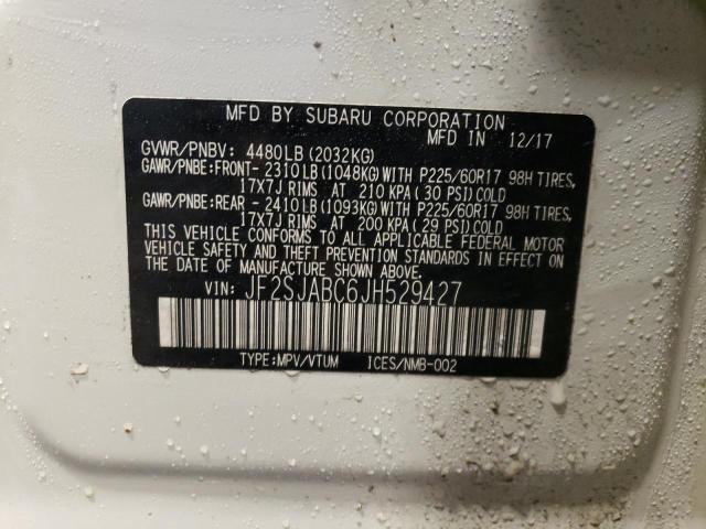 Photo 9 VIN: JF2SJABC6JH529427 - SUBARU FORESTER 2 