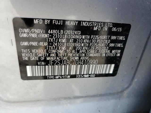 Photo 12 VIN: JF2SJABC7GH410990 - SUBARU FORESTER 2 