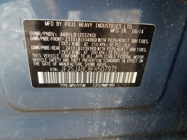 Photo 9 VIN: JF2SJABC8FH507971 - SUBARU FORESTER 2 