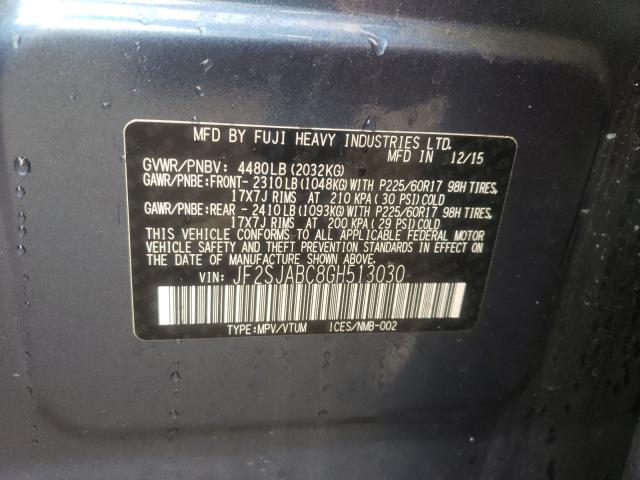 Photo 9 VIN: JF2SJABC8GH513030 - SUBARU FORESTER 2 