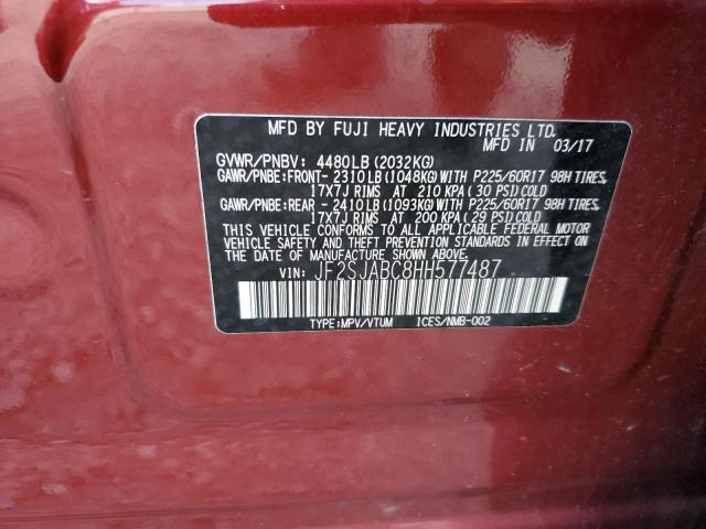 Photo 11 VIN: JF2SJABC8HH577487 - SUBARU FORESTER 2 