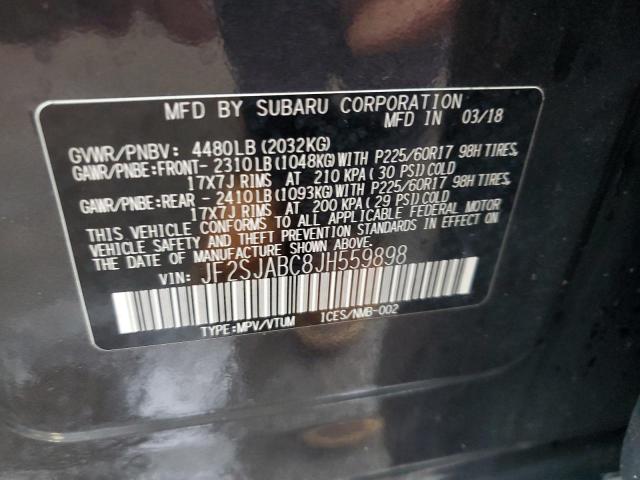 Photo 12 VIN: JF2SJABC8JH559898 - SUBARU FORESTER 