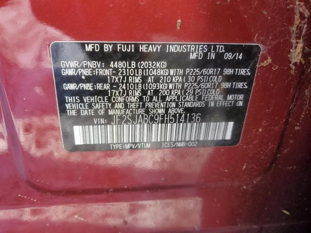 Photo 13 VIN: JF2SJABC9FH514136 - SUBARU FORESTER 2 